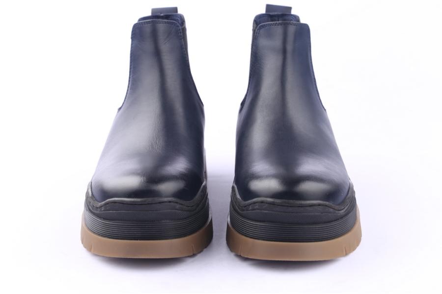 D.moro Shoes Women Leather Ankle Boots For Winter: 564B Navy Blue (Wholesale)