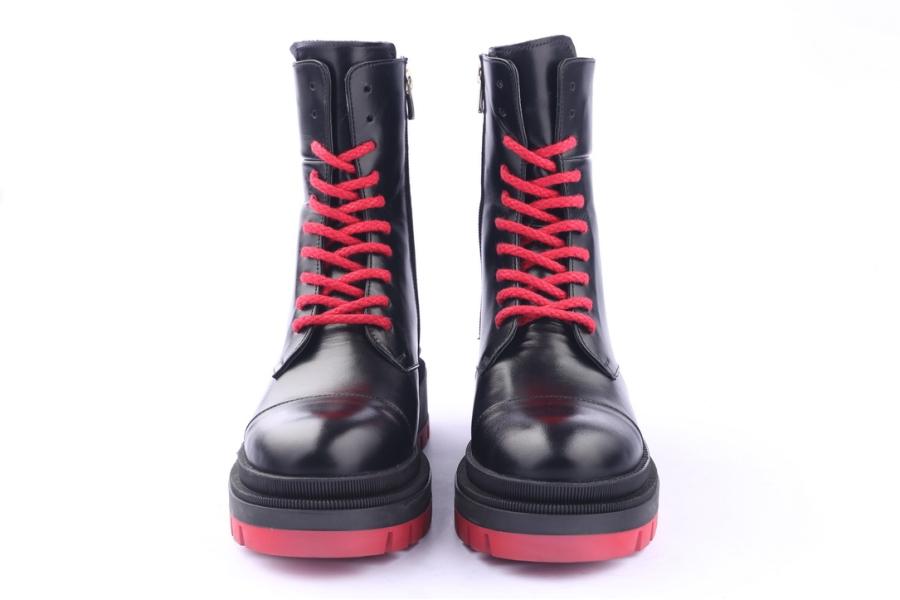 D.moro Shoes Women Leather Ankle Boots For Winter: 567A Black (Wholesale)