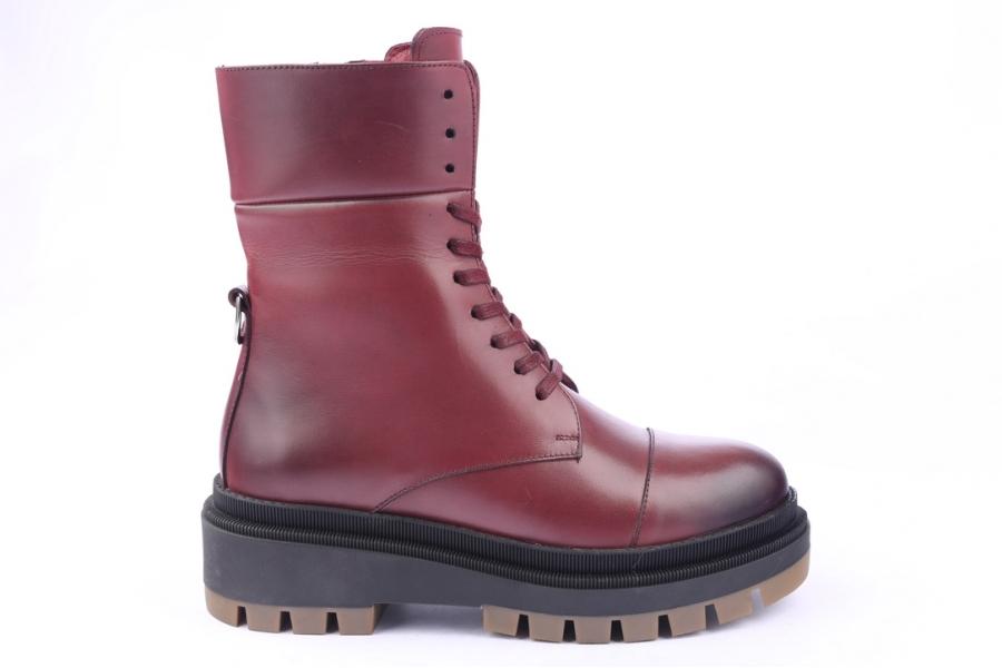d.moro shoes Women Leather Ankle Boots for Winter: 567A Burgundy (Wholesale)
