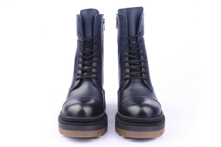 D.moro Shoes Women Leather Ankle Boots For Winter: 567A Navy Blue (Wholesale)