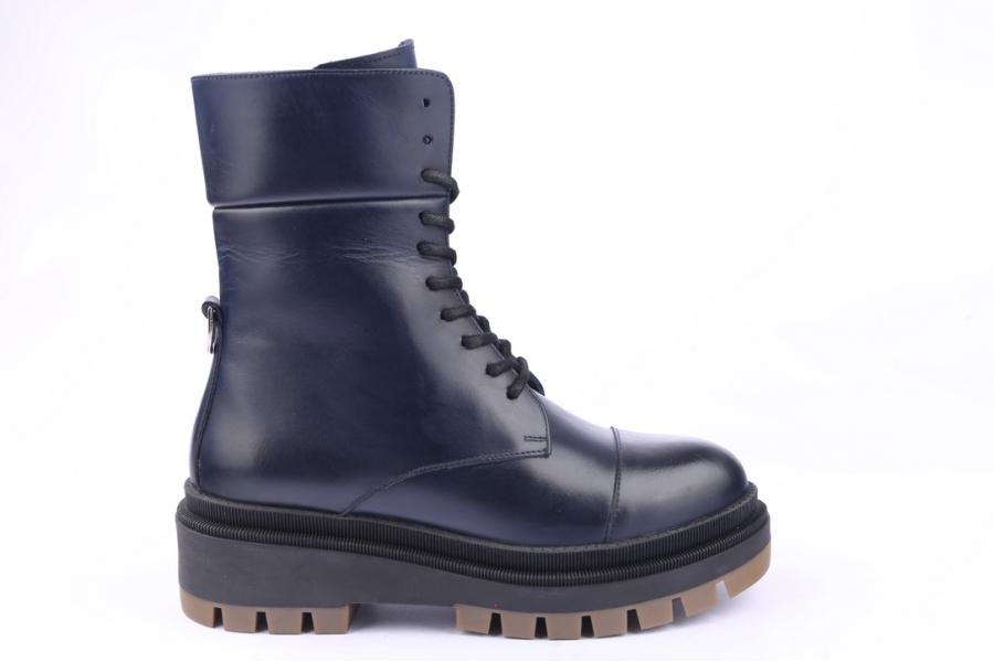 d.moro shoes Women Leather Ankle Boots for Winter: 567A Navy Blue (Wholesale)