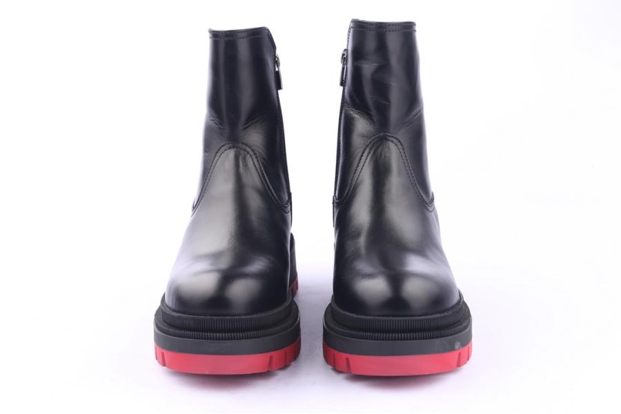 D.moro Shoes Women Leather Ankle Boots For Winter: 567E Black (Wholesale)