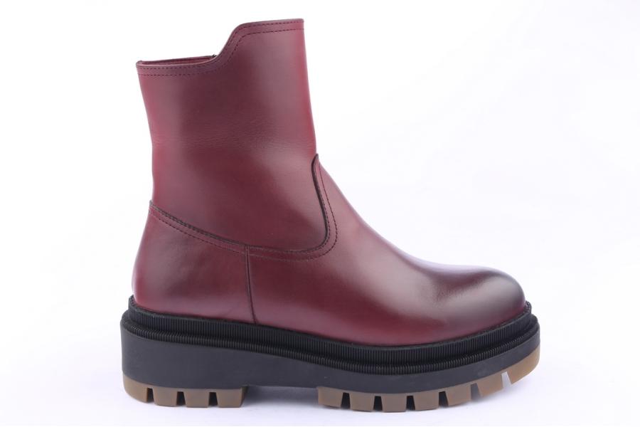 d.moro shoes Women Leather Ankle Boots for Winter: 567E Burgundy (Wholesale)
