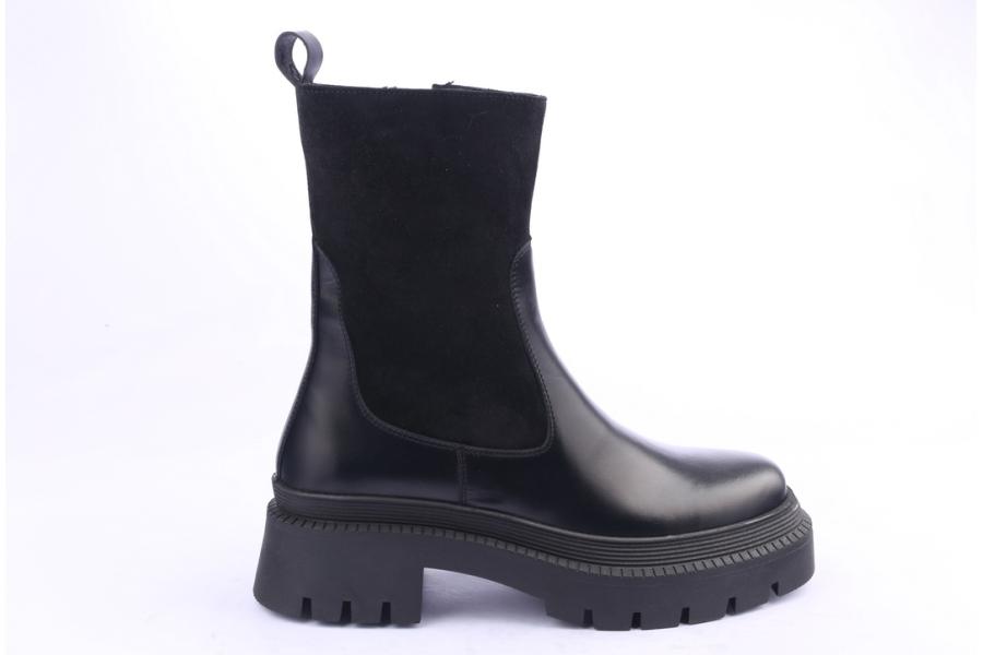 d.moro shoes Women Leather Ankle Boots for Winter: 574A Black (Wholesale)