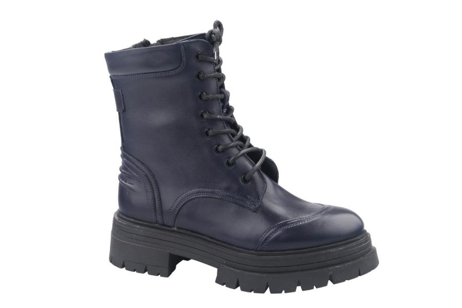 d.moro shoes Women Leather Ankle Boots for Winter: 575-21-Y Navy Blue (Wholesale)