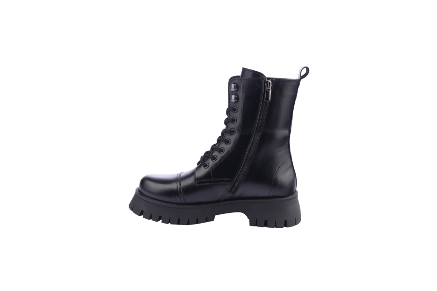 D.moro Shoes Women Leather Ankle Boots For Winter: 652D Black (Wholesale)