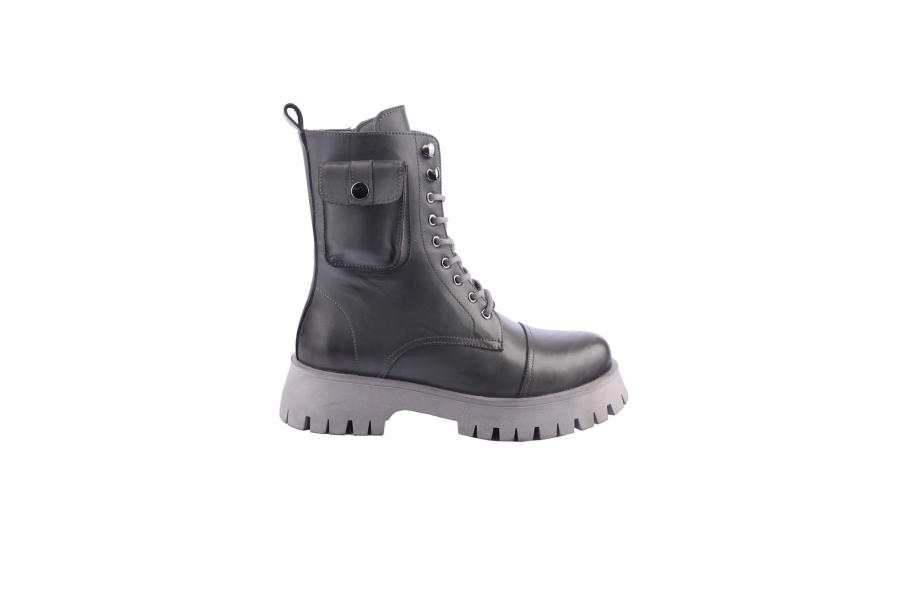d.moro shoes Women Leather Ankle Boots for Winter: 652D Grey (Wholesale)