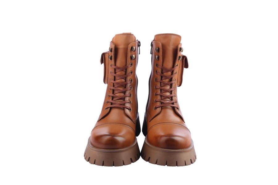 D.moro Shoes Women Leather Ankle Boots For Winter: 652D Tan (Wholesale)