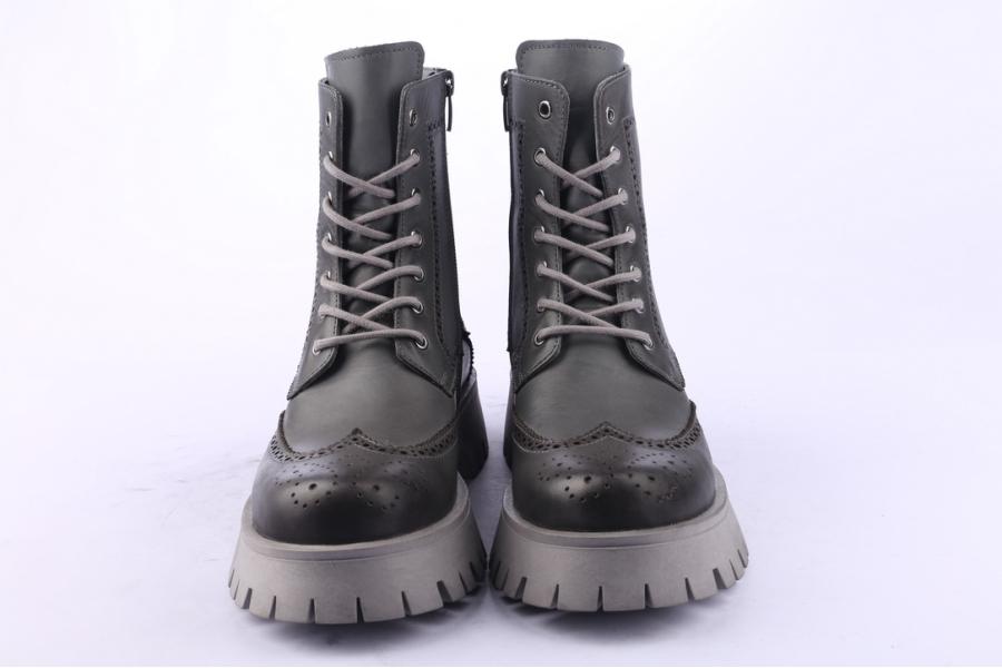 D.moro Shoes Women Leather Ankle Boots For Winter: 652H Black (Wholesale)