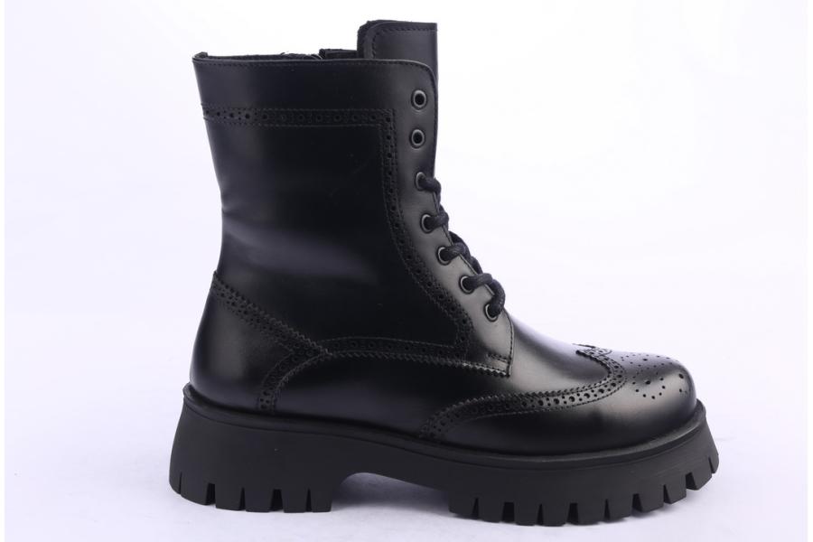 d.moro shoes Women Leather Ankle Boots for Winter: 652H Black (Wholesale)