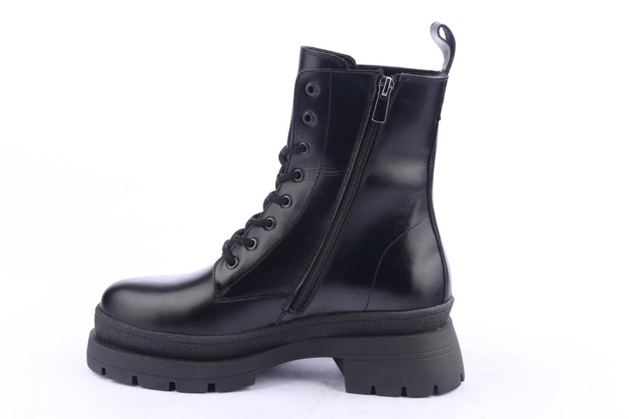 D.moro Shoes Women Leather Ankle Boots For Winter: 656C Black (Wholesale)