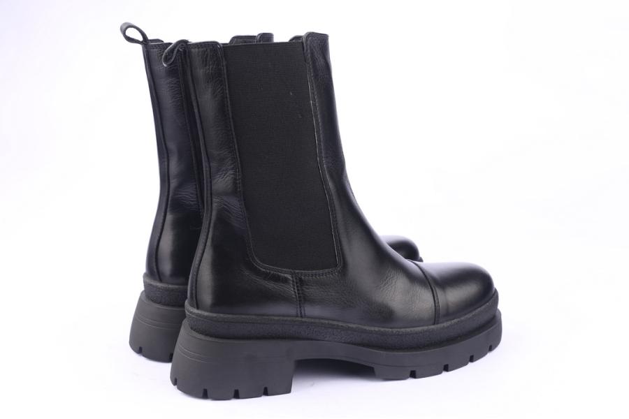 D.moro Shoes Women Leather Ankle Boots For Winter: 656D Black (Wholesale)