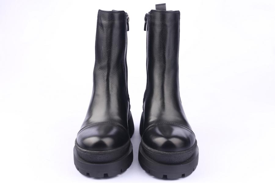 D.moro Shoes Women Leather Ankle Boots For Winter: 656D Black (Wholesale)