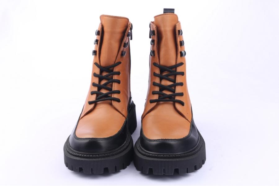 D.moro Shoes Women Leather Ankle Boots For Winter: 657D Tan (Wholesale)