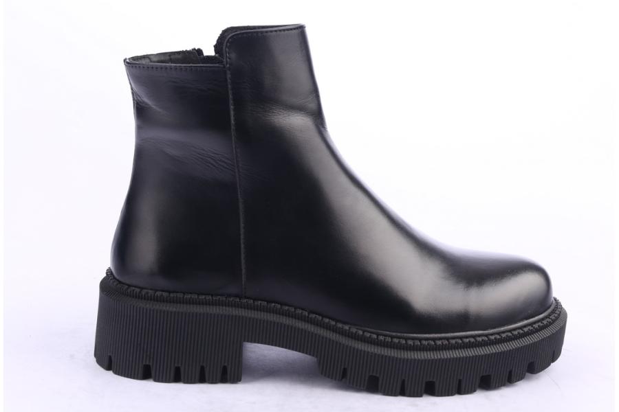 d.moro shoes Women Leather Ankle Boots for Winter: 657E Black (Wholesale)