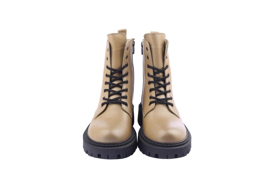 D.moro Shoes Women Leather Ankle Boots For Winter: 657F Beige (Wholesale)