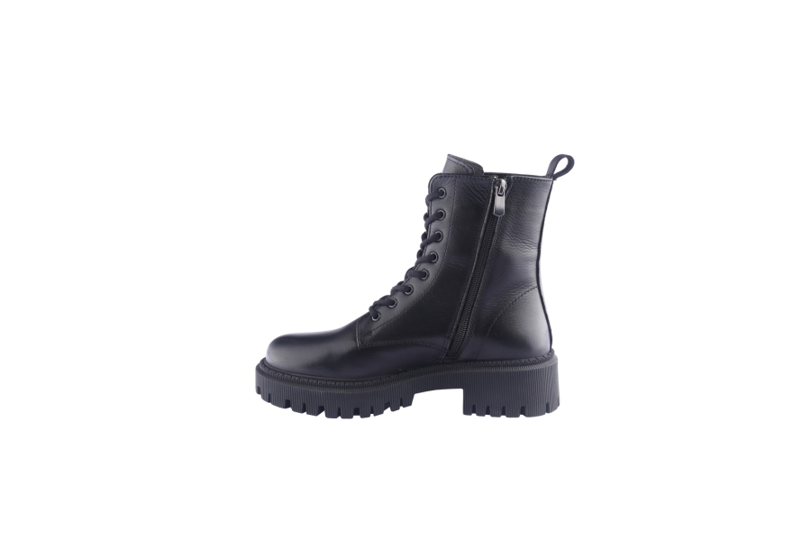 D.moro Shoes Women Leather Ankle Boots For Winter: 657F Black (Wholesale)