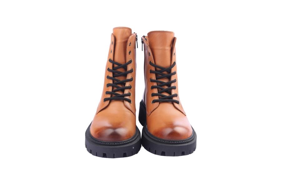 D.moro Shoes Women Leather Ankle Boots For Winter: 657F Tan (Wholesale)