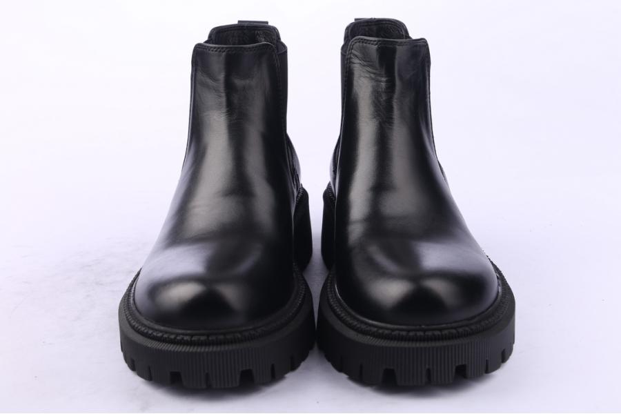 D.moro Shoes Women Leather Ankle Boots For Winter: 657H Black (Wholesale)