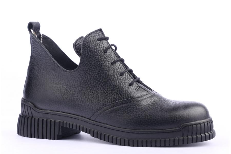 D.moro Shoes Women Leather Ankle Boots For Winter: 7228 Black (Wholesale)