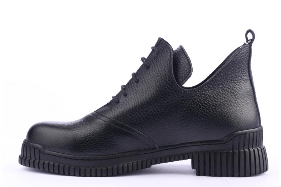 D.moro Shoes Women Leather Ankle Boots For Winter: 7228 Black (Wholesale)