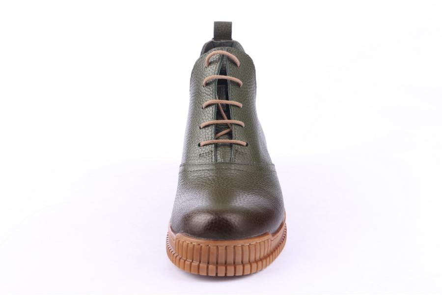 D.moro Shoes Women Leather Ankle Boots For Winter: 7228 Green (Wholesale)