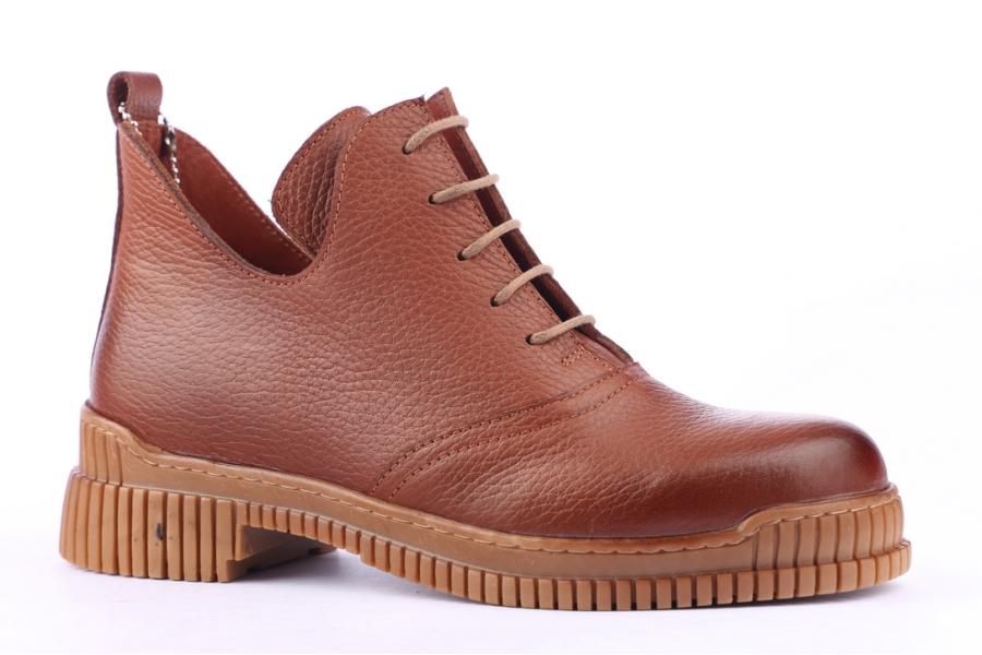 D.moro Shoes Women Leather Ankle Boots For Winter: 7228 Tan (Wholesale)