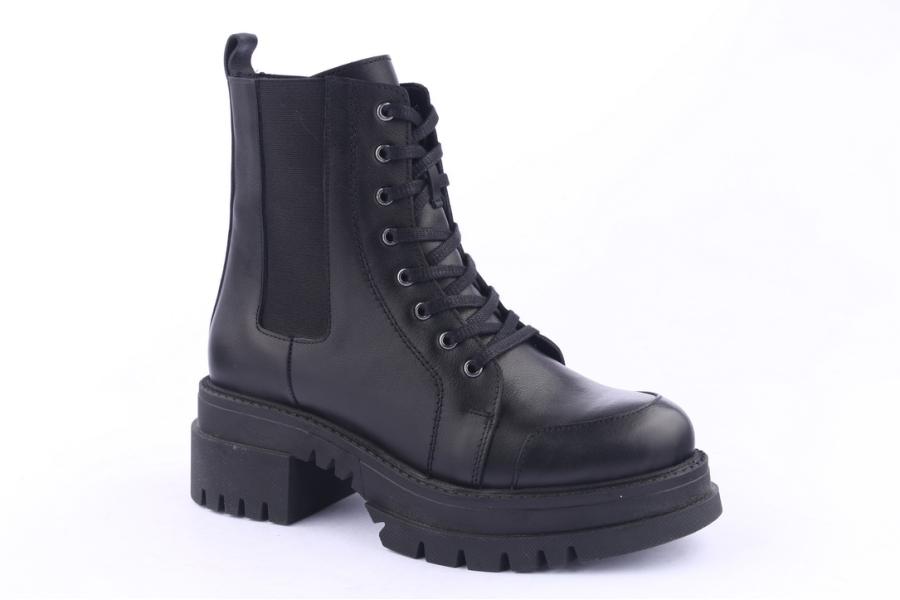 D.moro Shoes Women Leather Ankle Boots For Winter: 781 Black (Wholesale)