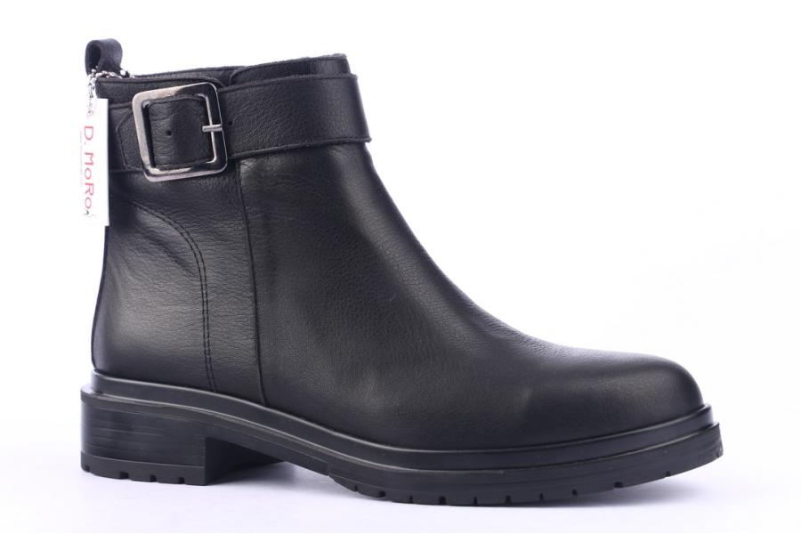 D.moro Shoes Women Leather Ankle Boots For Winter: 8510 Black (Wholesale)
