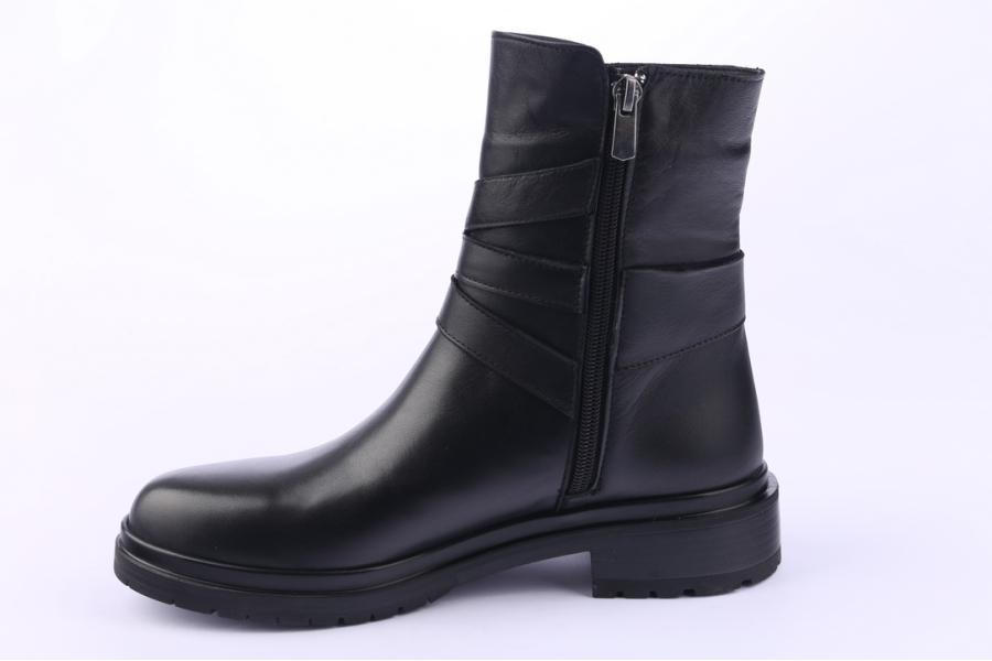 D.moro Shoes Women Leather Ankle Boots For Winter: 8516 Black (Wholesale)