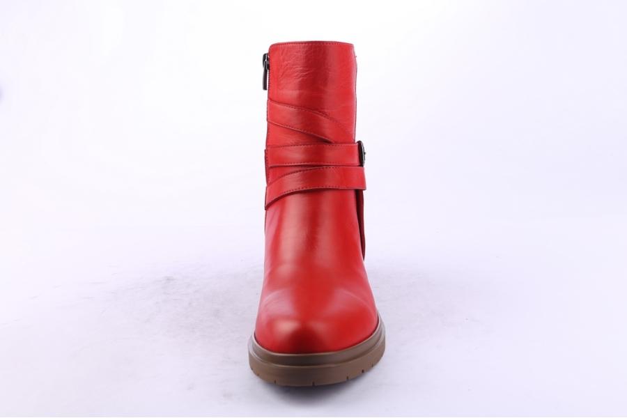 D.moro Shoes Women Leather Ankle Boots For Winter: 8516 Red (Wholesale)