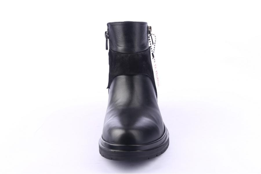 D.moro Shoes Women Leather Ankle Boots For Winter: 8517 Black (Wholesale)