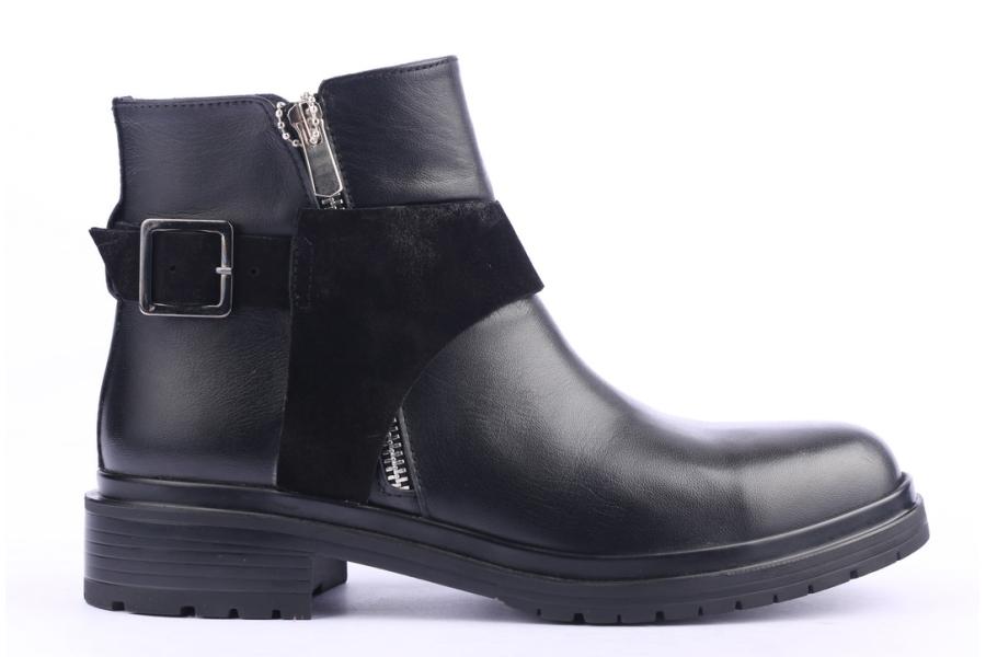 d.moro shoes Women Leather Ankle Boots for Winter: 8517 Black (Wholesale)