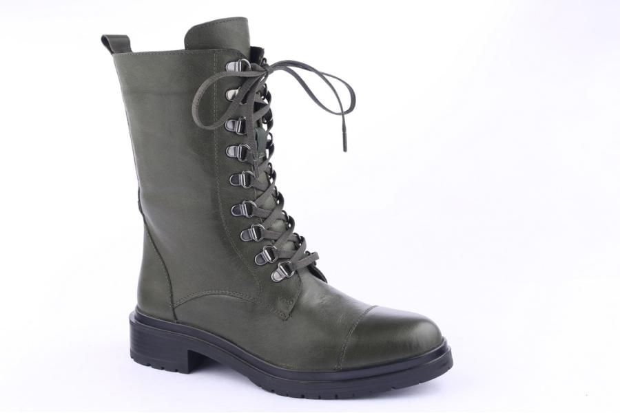 D.moro Shoes Women Leather Ankle Boots For Winter: 8518 Khaki (Wholesale)