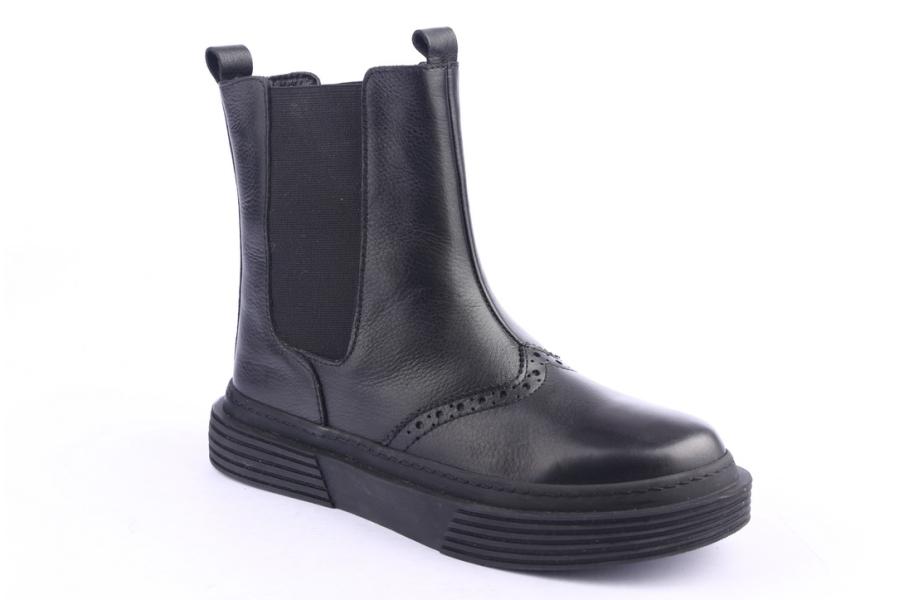 D.moro Shoes Women Leather Ankle Boots For Winter: 950 Black (Wholesale)