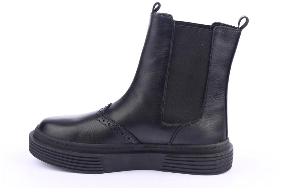 D.moro Shoes Women Leather Ankle Boots For Winter: 950 Black (Wholesale)