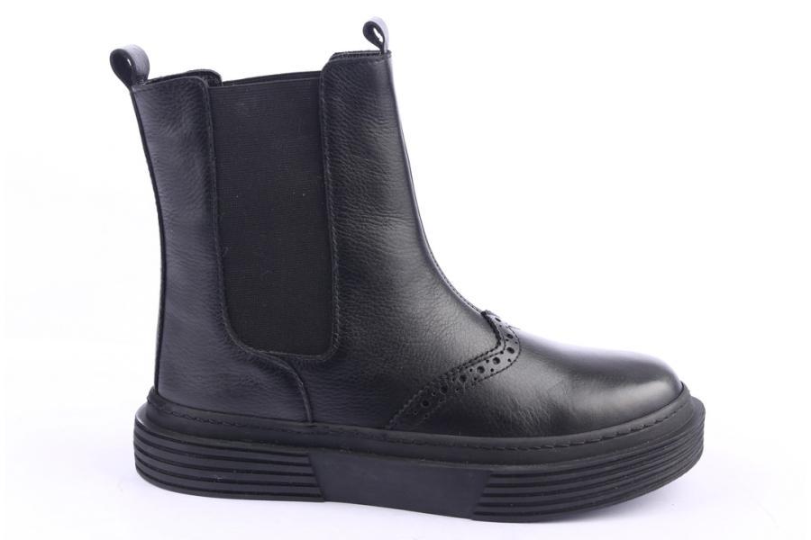 d.moro shoes Women Leather Ankle Boots for Winter: 950 Black (Wholesale)