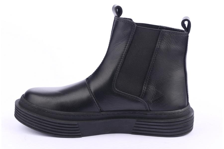 D.moro Shoes Women Leather Ankle Boots For Winter: 952 Black (Wholesale)