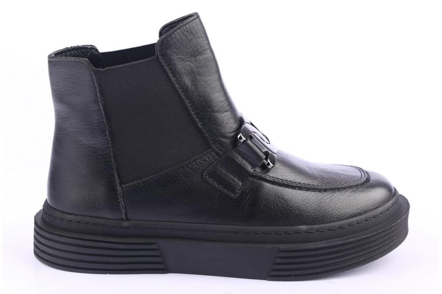 d.moro shoes Women Leather Ankle Boots for Winter: 955 Black (Wholesale)