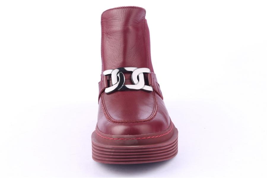 D.moro Shoes Women Leather Ankle Boots For Winter: 955 Burgundy (Wholesale)