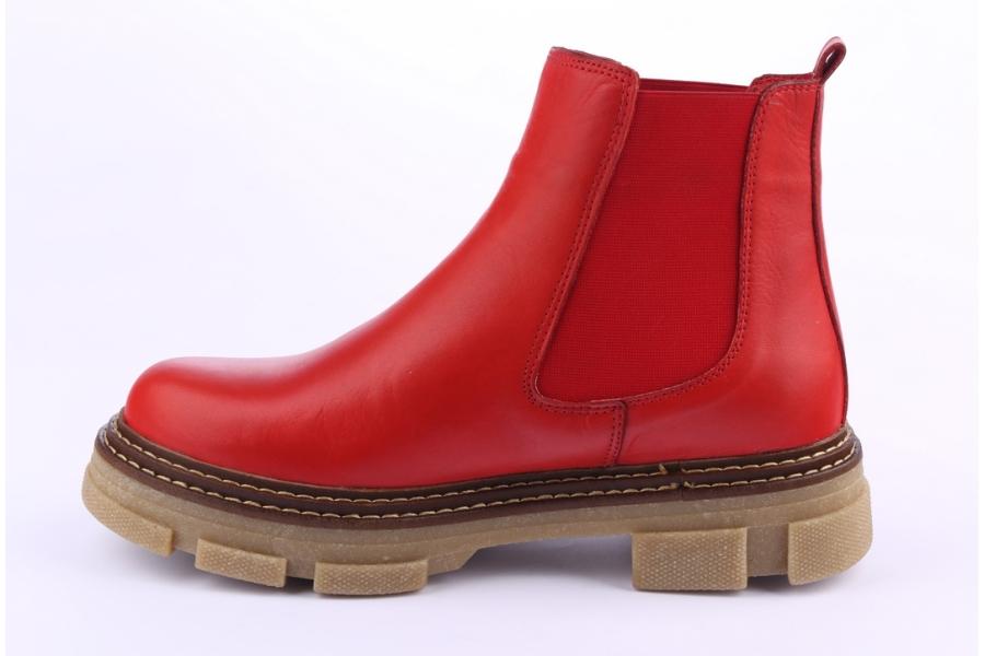 D.moro Shoes Women Leather Ankle Boots For Winter: 9801 Red (Wholesale)