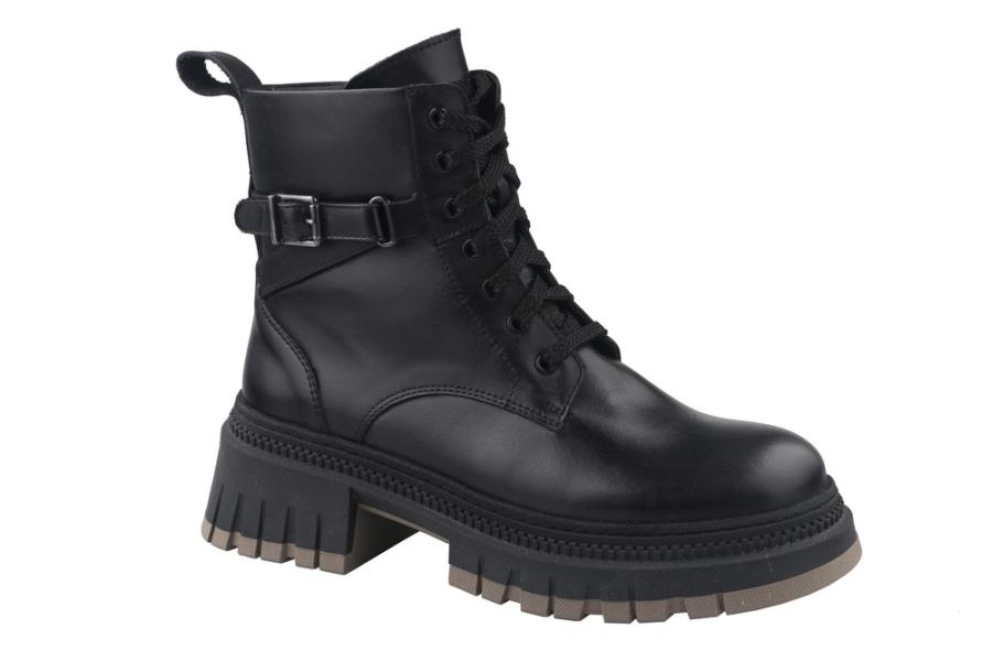 d.moro shoes Women Leather Ankle Boots for Winter: Alfa-01 Black (Wholesale)