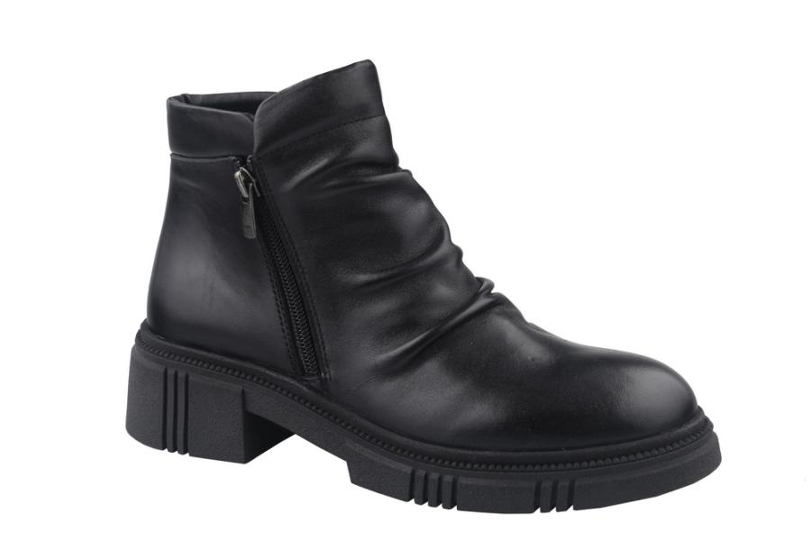 d.moro shoes Women Leather Ankle Boots for Winter: Alfa-05 Black (Wholesale)