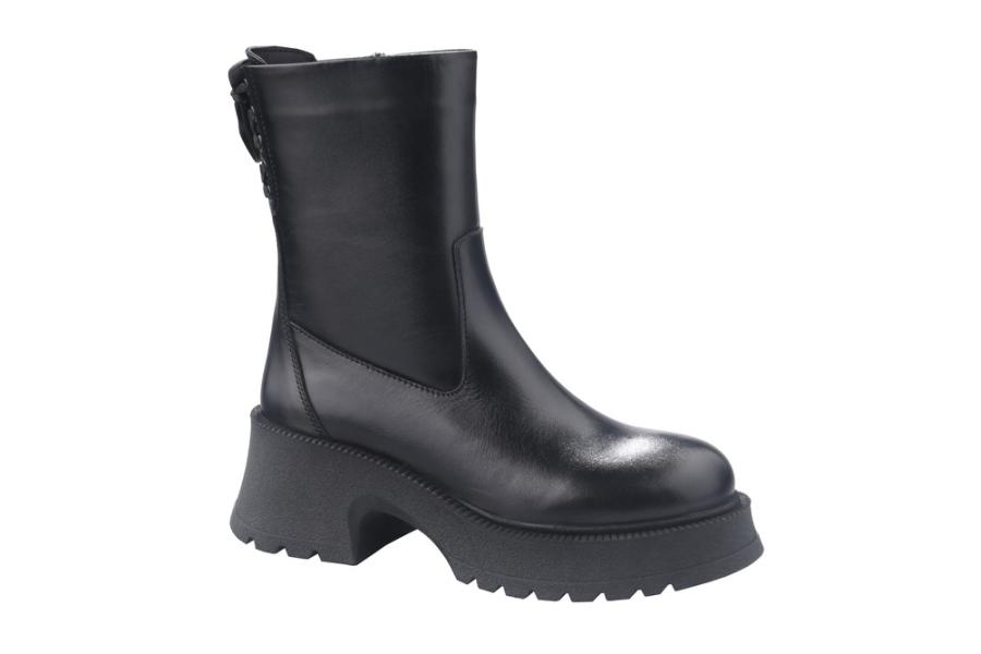 d.moro shoes Women Leather Ankle Boots for Winter: Code-02 Black (Wholesale)