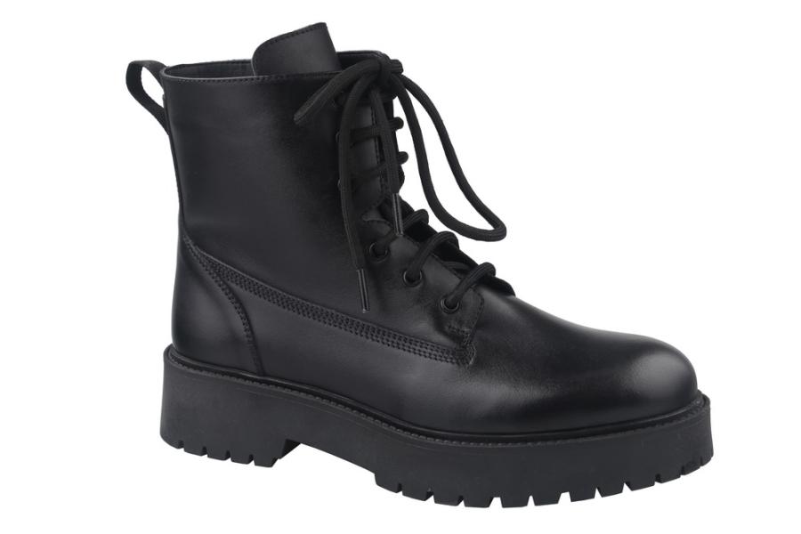 d.moro shoes Women Leather Ankle Boots for Winter: Crunch-01 Black (Wholesale)