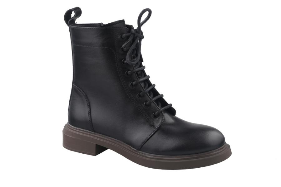 d.moro shoes Women Leather Ankle Boots for Winter: Darya-02 Black (Wholesale)