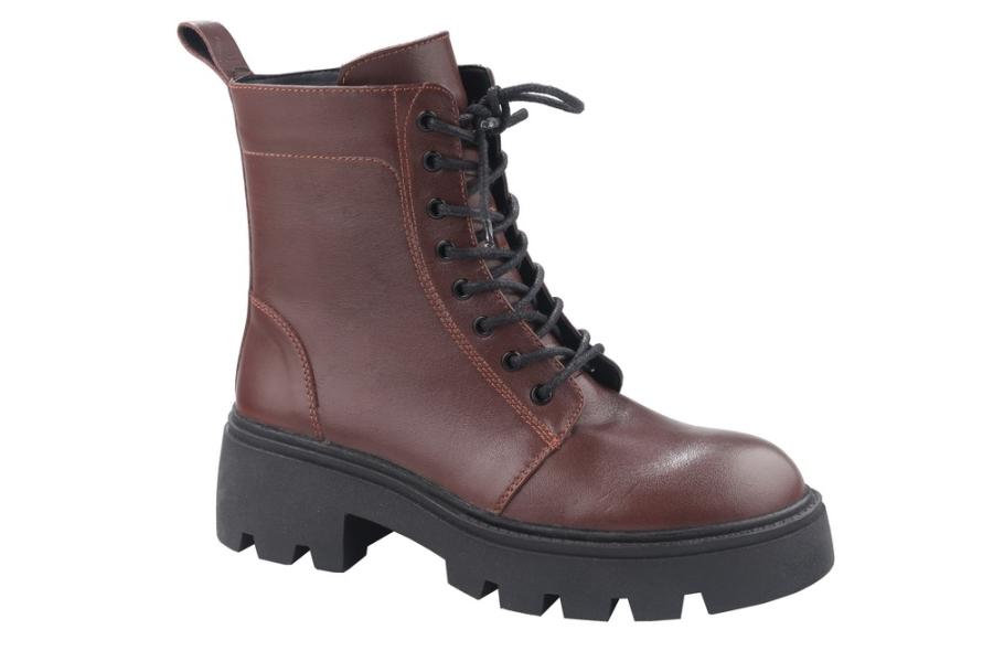 d.moro shoes Women Leather Ankle Boots for Winter: Darya-02 Brown (Wholesale)