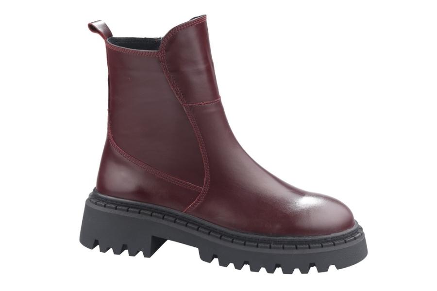 d.moro shoes Women Leather Ankle Boots for Winter: Darya-04 Burgundy (Wholesale)