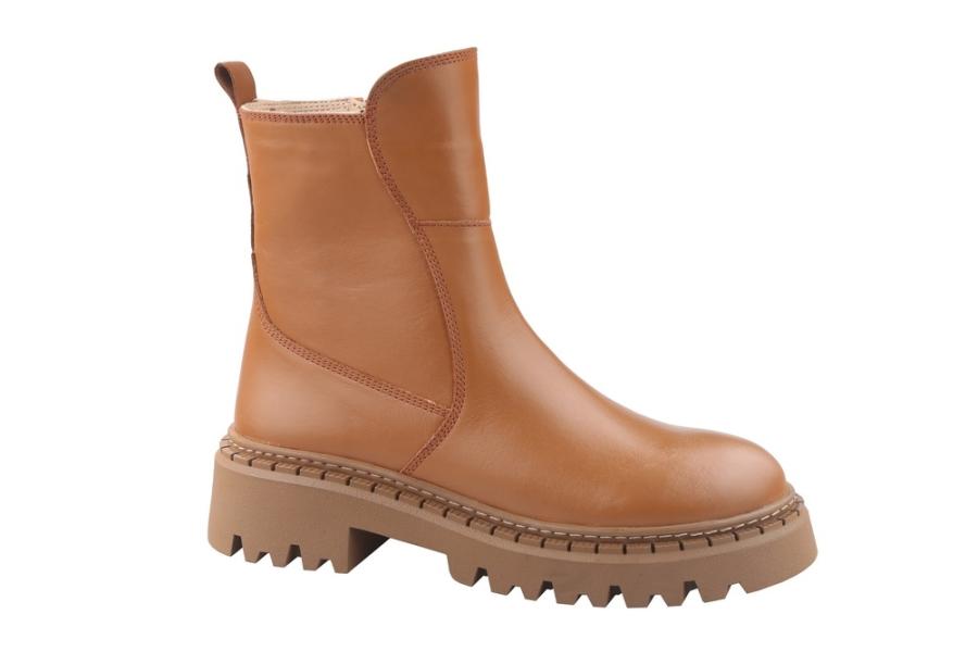 d.moro shoes Women Leather Ankle Boots for Winter: Darya-04 Tan (Wholesale)