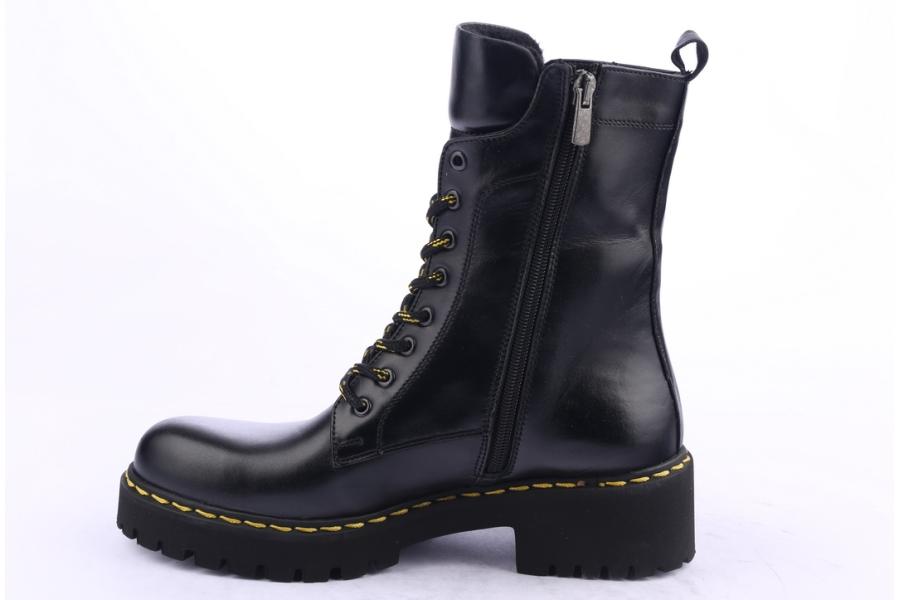 D.moro Shoes Women Leather Ankle Boots For Winter: DRM1 Black (Wholesale)